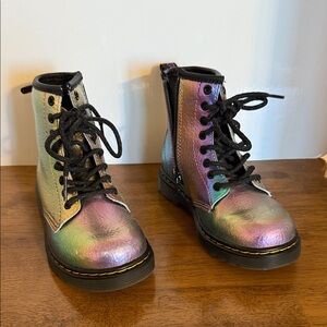 Dr. Martens Kids Multicolor Iridescent Boots